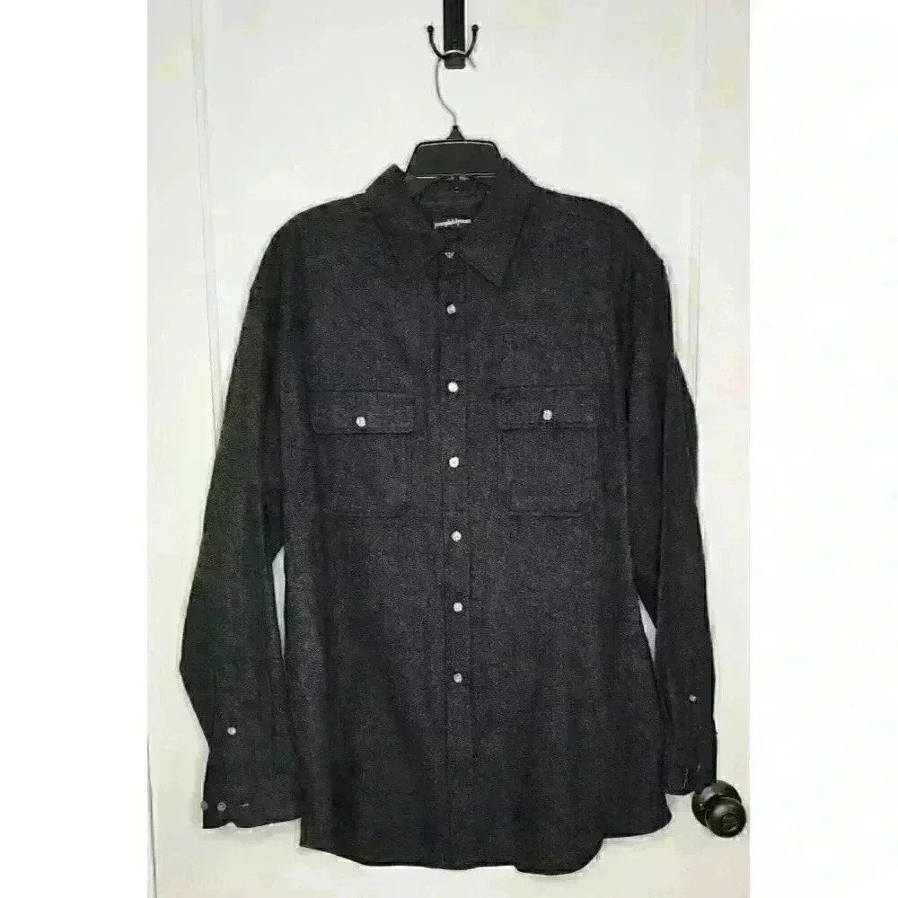 Size XL Joseph & Lyman 90% Wool Button Down Shirt SMALL HOLE